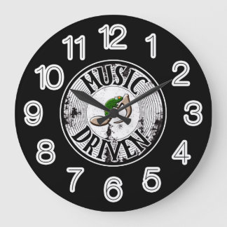 Reloj Redondo Grande Impulsado por la música