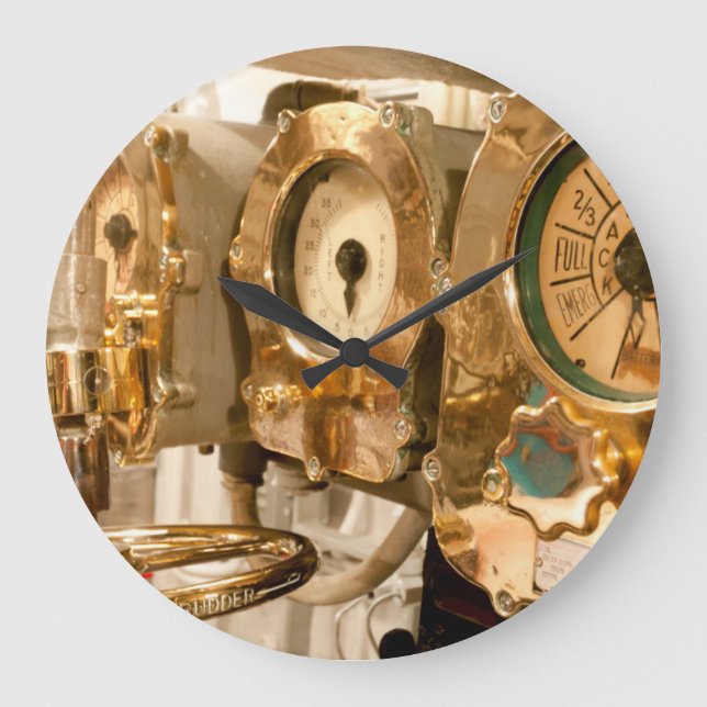 Reloj Redondo Grande Indicadores e instrumentos navegacionales en el (Anverso)
