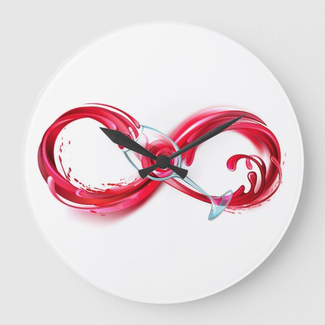 Reloj Redondo Grande Infinity with Red Wine (Anverso)