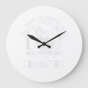 Reloj Redondo Grande Ingeniera divertida para todas las mujeres es crea