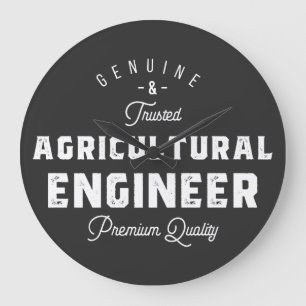 Reloj Redondo Grande Ingeniero agrícola, genial, ingeniero, ingeniería