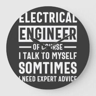Reloj Redondo Grande Ingeniero eléctrico