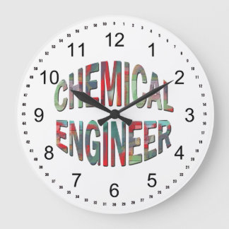 Reloj Redondo Grande Ingeniero químico colorido