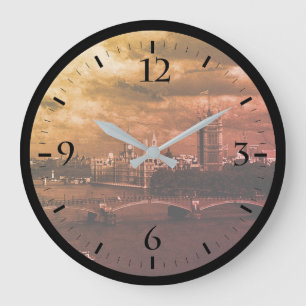 Reloj Redondo Grande Inglaterra vintage Londres El río Támesis