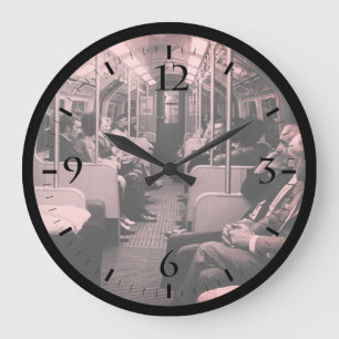 Reloj Redondo Grande Inglaterra vintage Londres interior de vagón de tr
