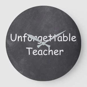 Reloj Redondo Grande Inolvidable Teacher Chalkboard Design Gift Idea