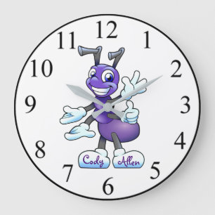 Reloj Redondo Grande Insecto Bonito