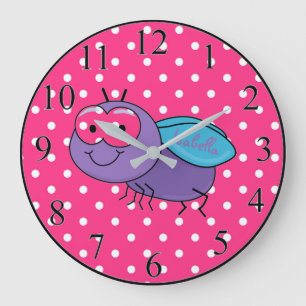 Reloj Redondo Grande Insecto Bonito