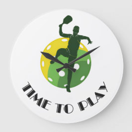 Reloj Redondo Grande Inspiración Deportiva Estilo Pickleball