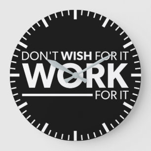 Reloj Redondo Grande Inspiración - No lo Desees - Trabaja por ella