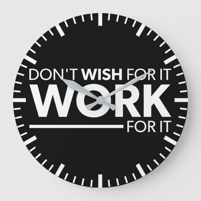 Reloj Redondo Grande Inspiración - No lo Desees - Trabaja por ella (Anverso)