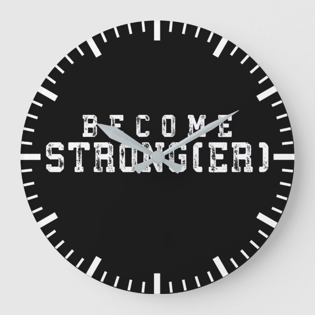 Reloj Redondo Grande Inspiración para Levantar el Peso - Hacerse más fu (Anverso)