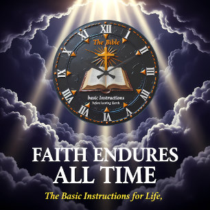 Reloj Redondo Grande Instrucciones de la Biblia de Jesús en Numerales R