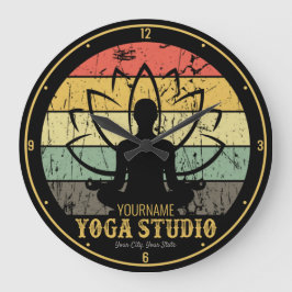 Reloj Redondo Grande Instructor de fitness personalizado de Yoga Studio