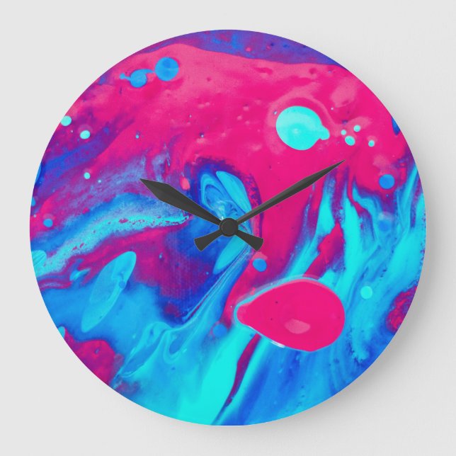 Reloj Redondo Grande Interior de una lámpara de lava (Anverso)