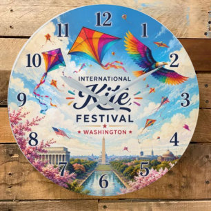 Reloj Redondo Grande International Kite Festival Washington 