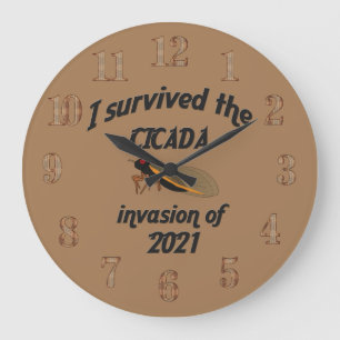 Reloj Redondo Grande Invasión de Cicada