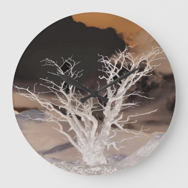 RELOJ REDONDO GRANDE INVIERNO DE MONTAÑA (Anverso)