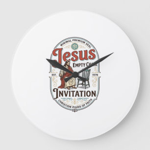 Reloj Redondo Grande Invitación de silla vacía de Jesús Invitación de s