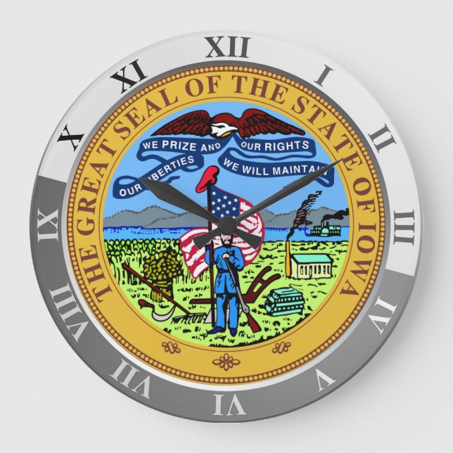 Reloj Redondo Grande Iowa (Anverso)