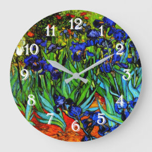 Reloj Redondo Grande Irises de Vincent van Gogh,