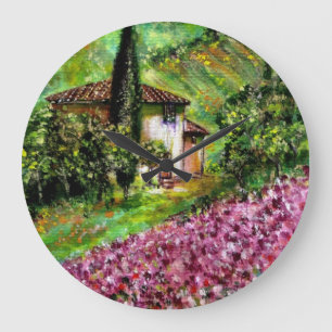 RELOJ REDONDO GRANDE IRISES IN TUSCANY