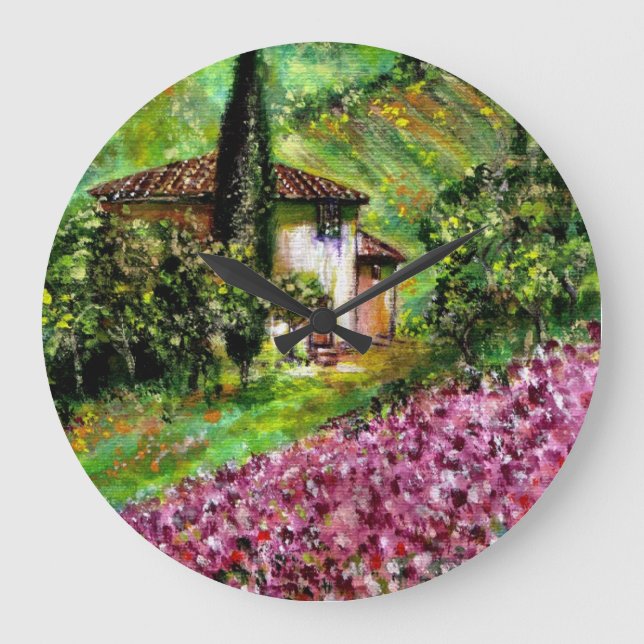 RELOJ REDONDO GRANDE IRISES IN TUSCANY (Anverso)