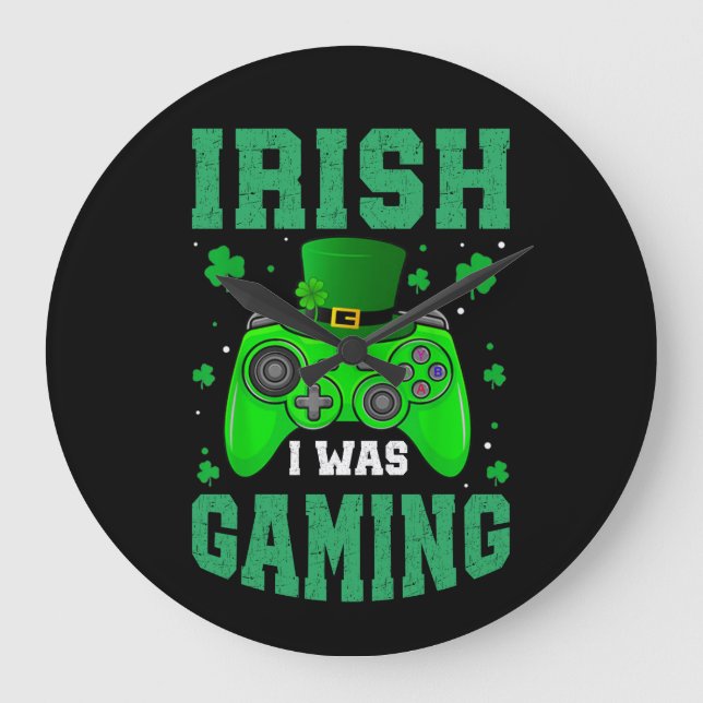Reloj Redondo Grande Irlandés, estaba jugando (Anverso)