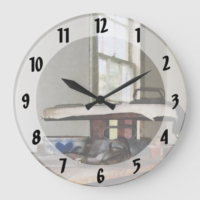 Reloj Redondo Grande Ironing Day (Anverso)