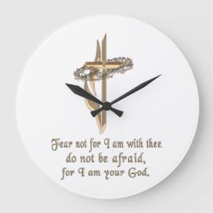 Reloj Redondo Grande Isaiah 41:10 camisetas