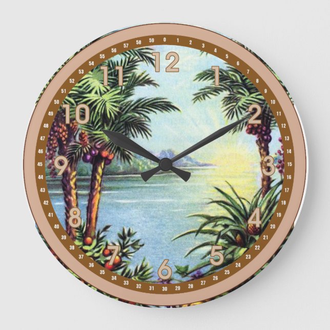 Reloj Redondo Grande Isla del vintage (Anverso)