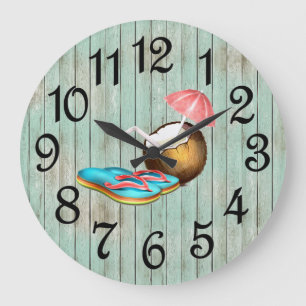 Reloj Redondo Grande Island Time Large Clock