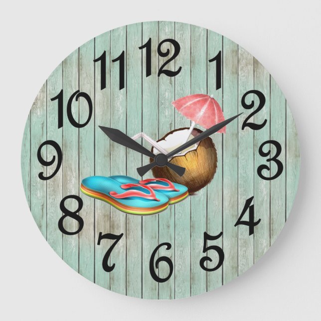 Reloj Redondo Grande Island Time Large Clock (Anverso)