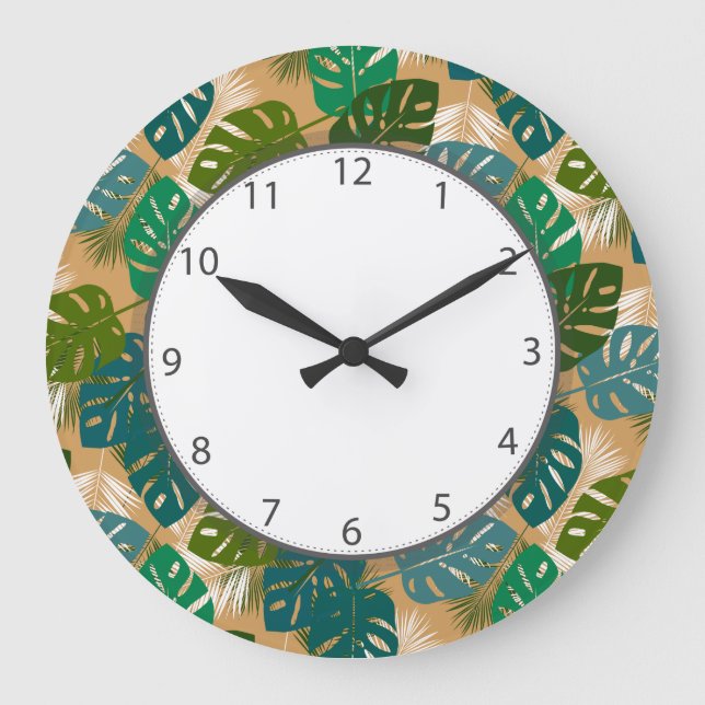 Reloj Redondo Grande Islas Tropicales (Anverso)