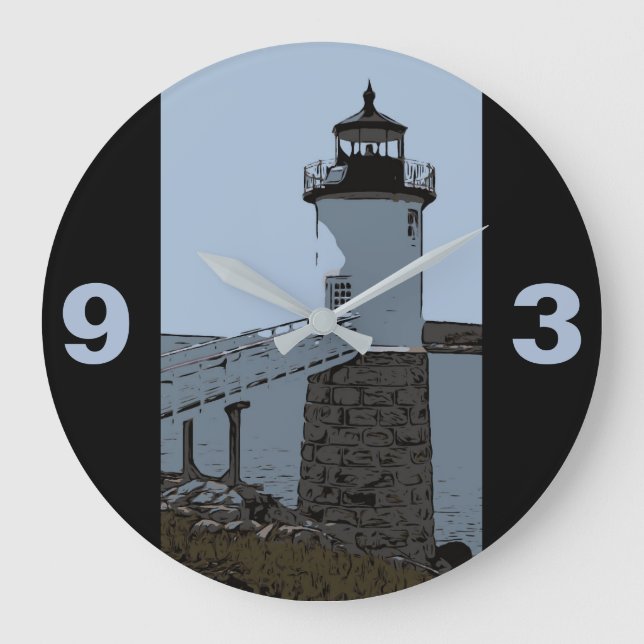 RELOJ REDONDO GRANDE ISLE AU HAUT LIGHT (Anverso)