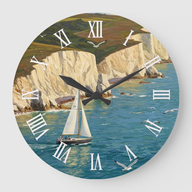 Reloj Redondo Grande Isle of Wight England Travel (Anverso)