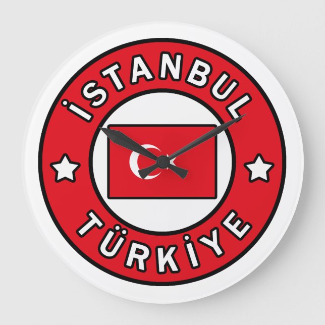 Reloj Redondo Grande İstanbul Türkiye (Anverso)