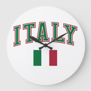 Reloj Redondo Grande Italia + Bandera