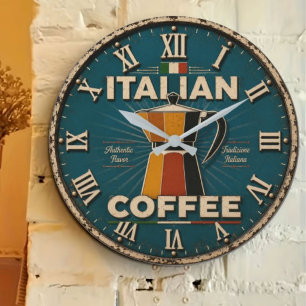 Reloj Redondo Grande Italian Coffee 