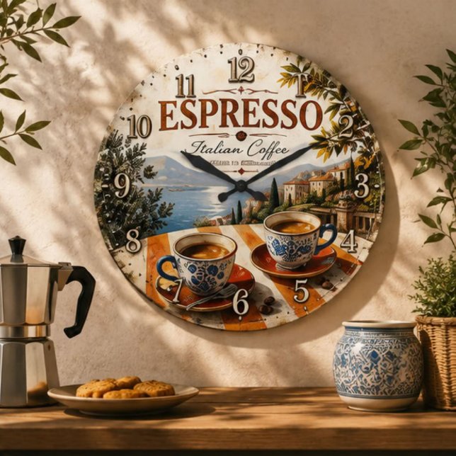 Reloj Redondo Grande Italian Espresso Coffee (Subido por el creador)