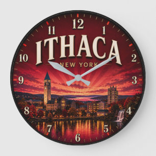 Reloj Redondo Grande Ithaca New York Finger Lakes College Town