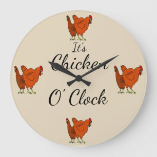 Reloj Redondo Grande It's Chicken O' Clock