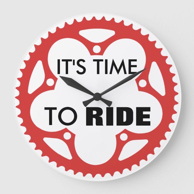 Reloj Redondo Grande It's Time To Ride Clock (Anverso)