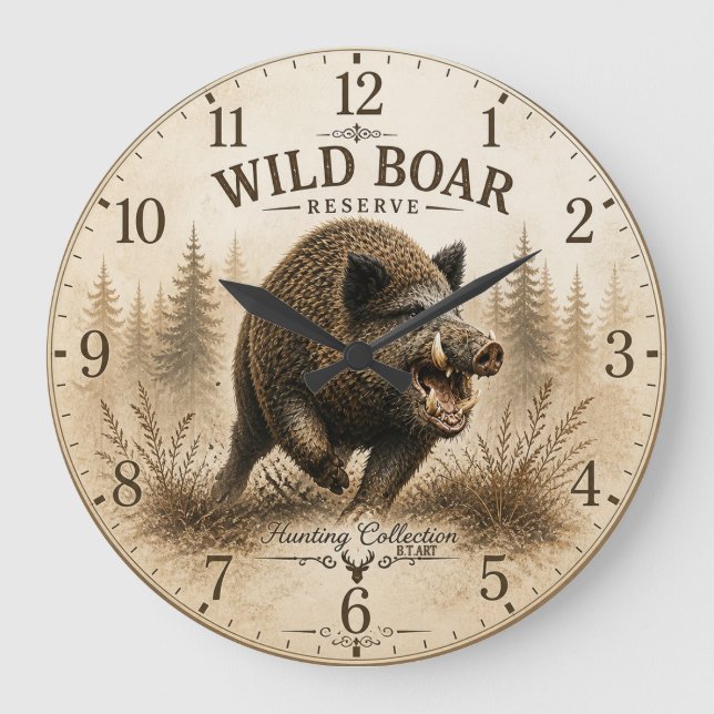 Reloj Redondo Grande Jabalí (Anverso)