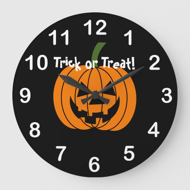 Reloj Redondo Grande Jack O' Lantern (Anverso)