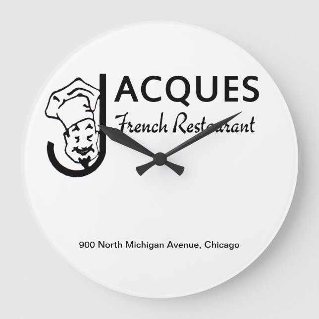 Reloj Redondo Grande Jacques French Restaurant, Chicago, Illinois (Anverso)