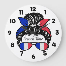 Reloj Redondo Grande J'Adore France, tiempo francés, dulce bollo