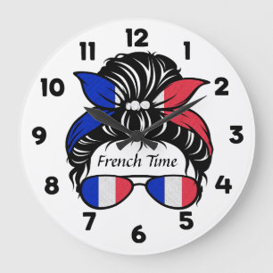 Reloj Redondo Grande J'Adore France, tiempo francés, dulce bollo