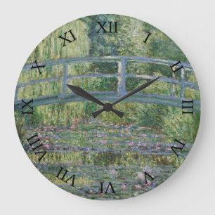 Reloj Redondo Grande Japanese Bridge and Water Lilies by Claude Monet