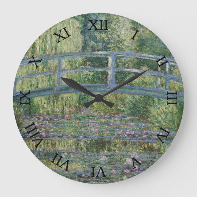 Reloj Redondo Grande Japanese Bridge and Water Lilies by Claude Monet (Anverso)